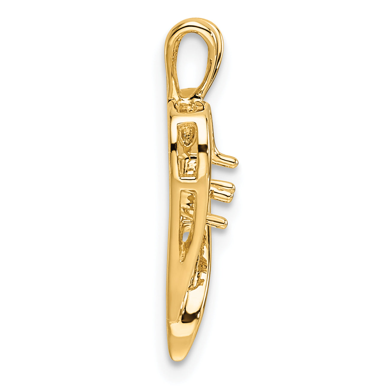 14k Heart Pendant Mounting (No Stone Included) (No Stone Included) Secondary image