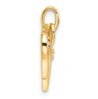 14k Heart Pendant Mounting (No Stone Included)