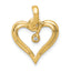 14k .01 carat AA Diamond Heart Pendant