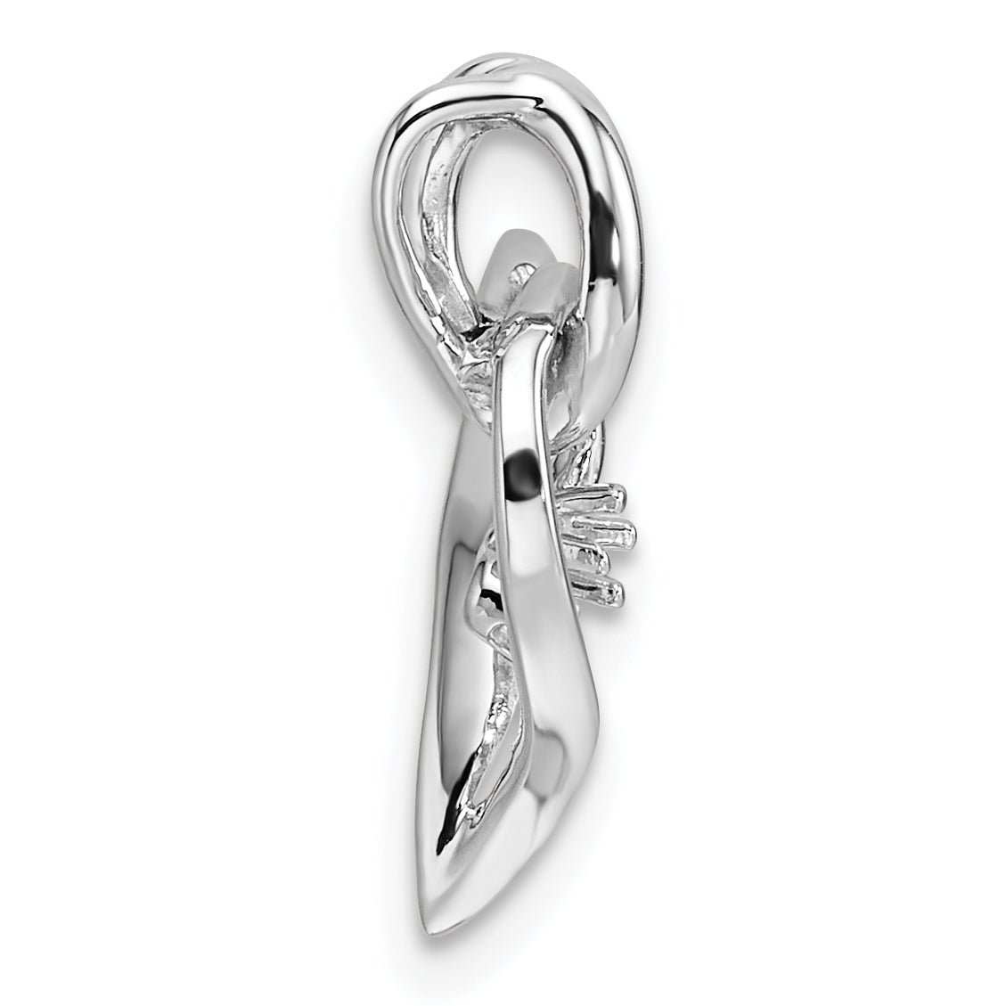 14k White Gold Diamond Fancy Heart Mounting (No Stone Included) Secondary image
