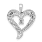 14k White Gold Holds 1-2.9mm Stone Heart Pendant Mounting (No Stone Included)