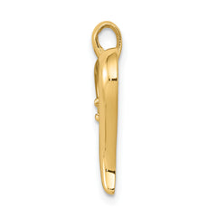 14k Holds 1-2.6mm Stone Heart Pendant Mounting (No Stone Included)