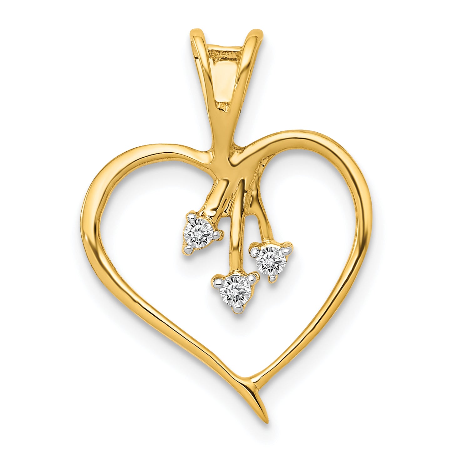 10K Diamond Heart Pendant Main image