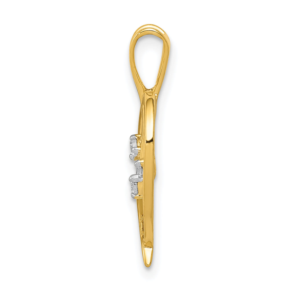 14k 1/20 carat Diamond Heart Pendant