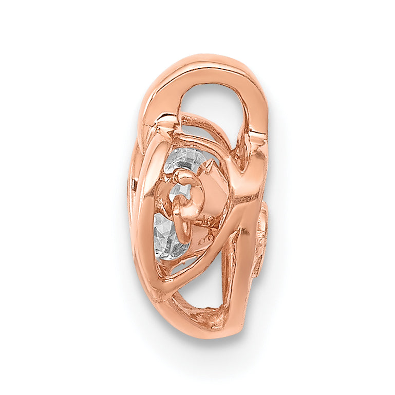 14k Rose Gold 1/4 carat Lab Grown Diamond VS/SI+ G+ Complete Vibrant Heart Pendant