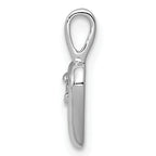 14k White Gold .02 carat Diamond Heart Pendant