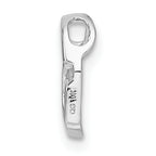 10k White Gold Heart Chain Slide Mounting (No Stone Included)