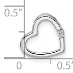 10k White Gold Heart Chain Slide Mounting (No Stone Included)