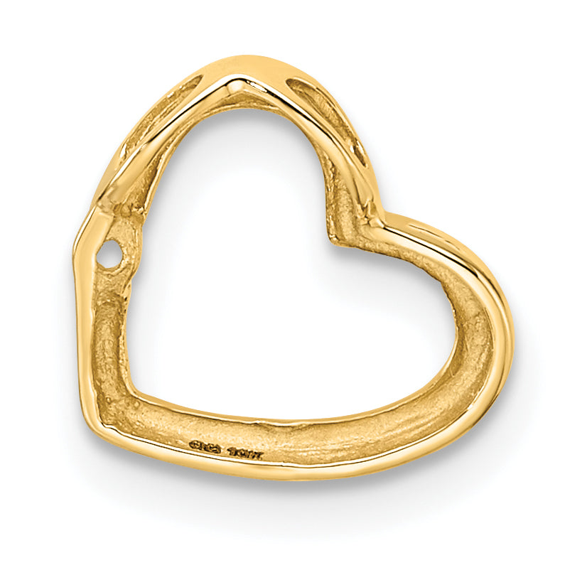 10k Heart Chain Slide Mounting (No Stone Included)