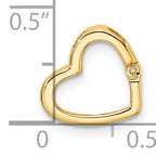 10k Heart Chain Slide Mounting (No Stone Included)