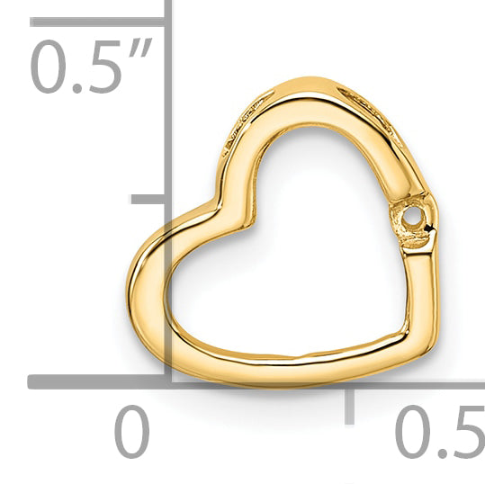 10k Heart Chain Slide Mounting (No Stone Included)