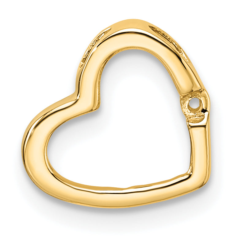 10k Heart Chain Slide Mounting (No Stone Included)