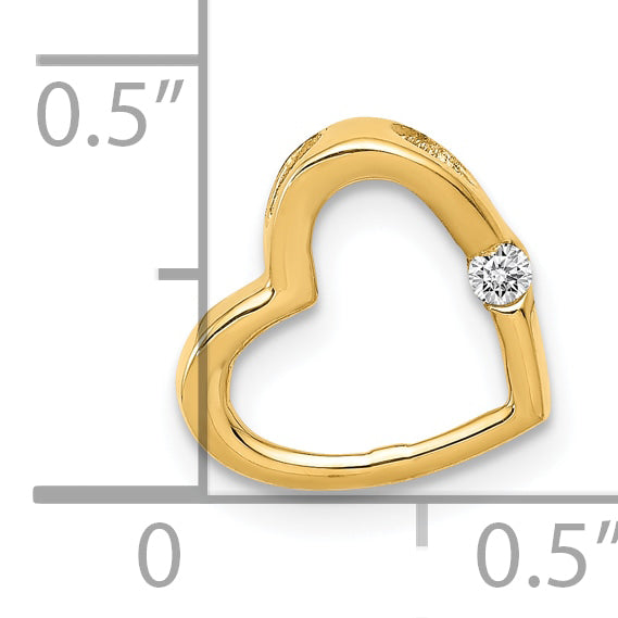 10k AA Diamond Heart Chain Slide Secondary image