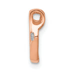 14k Rose Gold Holds 1/1.7mm Stone Heart Chain Slide Mounting (No Stone Included)