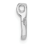 14k White Gold Holds 1-1.7mm Stone Heart Chain Slide Mounting (No Stone Included)