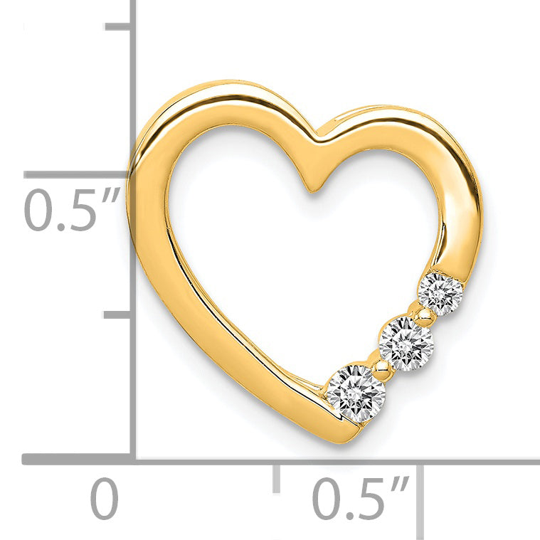 14k 1/6ct. Diamond Heart Chain Slide Secondary image