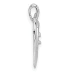 14k White Gold Double Heart Diamond Pendant Mounting (No Stone Included)