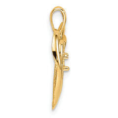 14k Double Heart Diamond Pendant Mounting (No Stone Included)