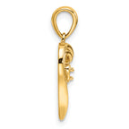 14k Heart Pendant Mounting (No Stone Included)