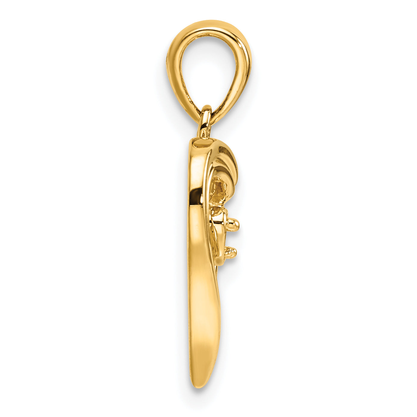 14k Heart Pendant Mounting (No Stone Included)