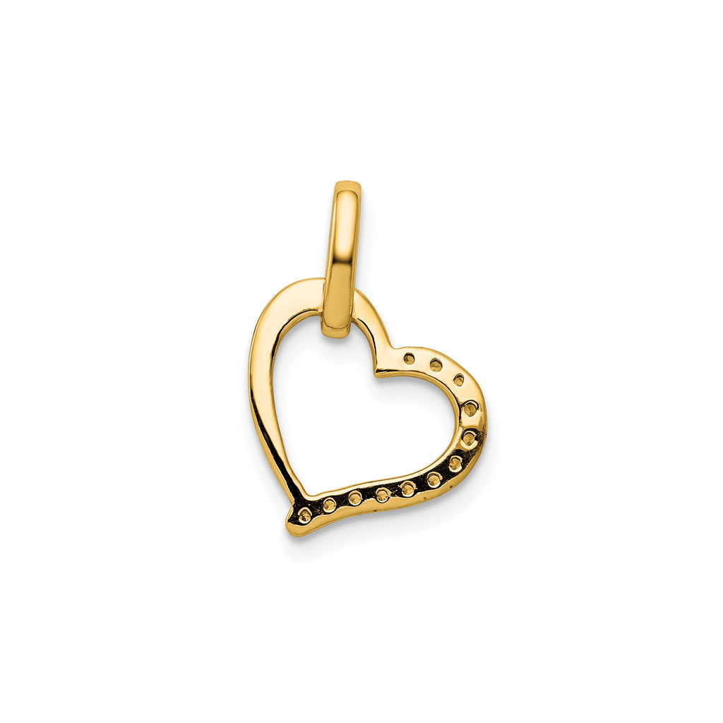Diamond Heart Pendant in 14K Yellow Gold (1/15 ct. tw.) - Sophia Jewelers