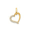 Diamond Heart Pendant in 14K Yellow Gold (1/15 ct. tw.) - Sophia Jewelers