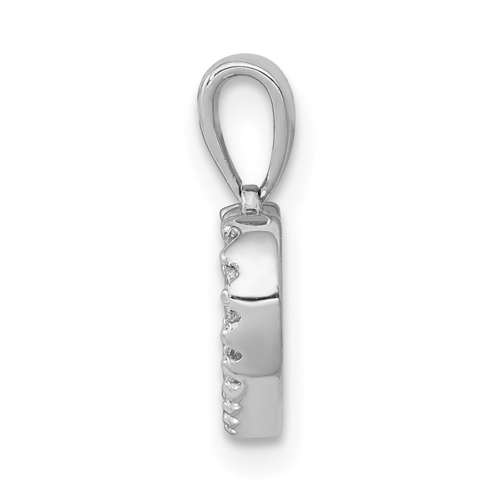 10K White Gold .03ct. Diamond Heart Pendant Secondary image