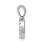10K White Gold .03ct. Diamond Heart Pendant