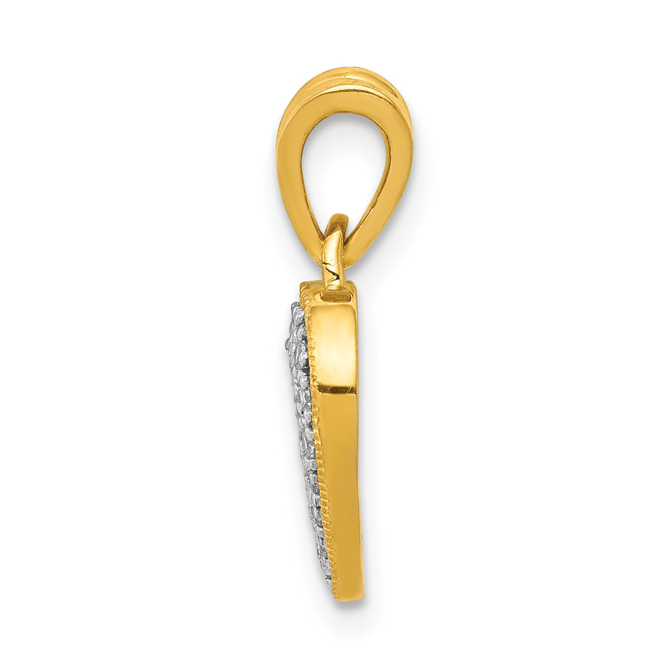 10K Diamond Heart Pendant Secondary image