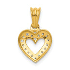 14k 1/10 carat Diamond Heart Pendant