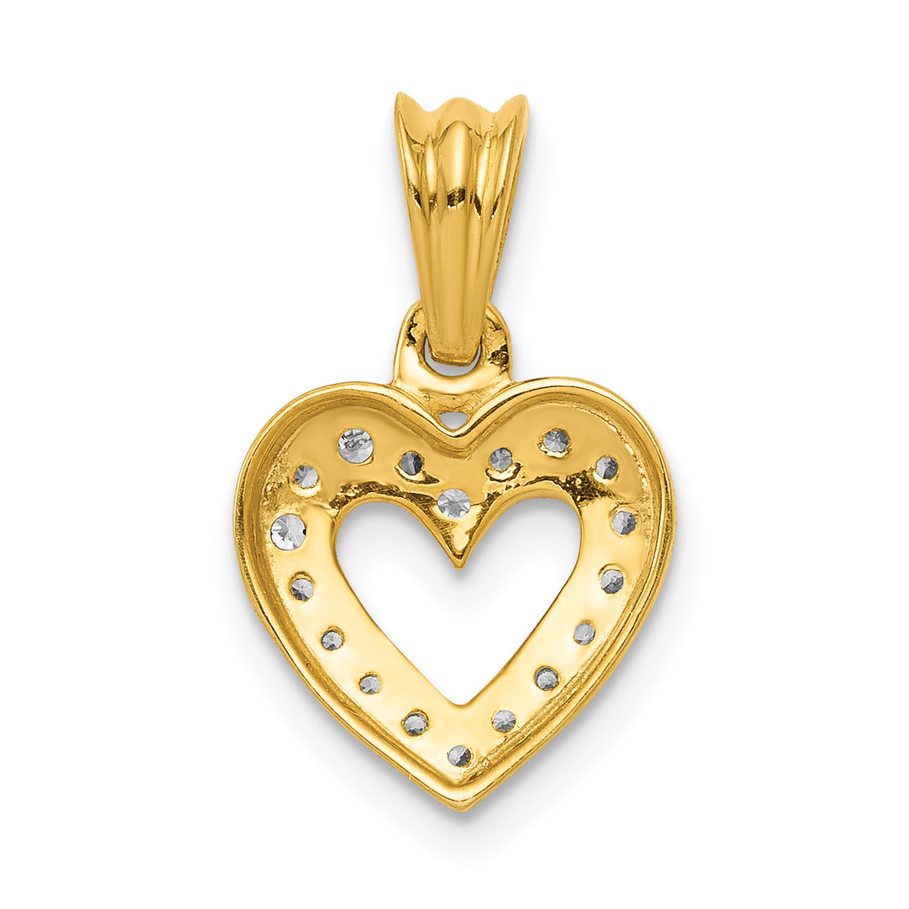 14k 1/10 carat Diamond Heart Pendant