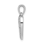 14k White Gold 1/4 carat Lab Grown Diamond VS/SI+ G+ Complete Heart Pendant
