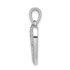 14k White Gold 1/4 carat Lab Grown Diamond VS/SI+ G+ Complete Heart Pendant