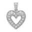 14k White Gold 1/4 carat Lab Grown Diamond VS/SI+ G+ Complete Heart Pendant