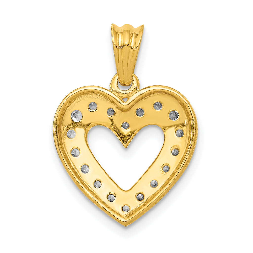 14k 1/4 carat Diamond Heart Pendant