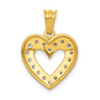 14k 1/4 carat Diamond Heart Pendant