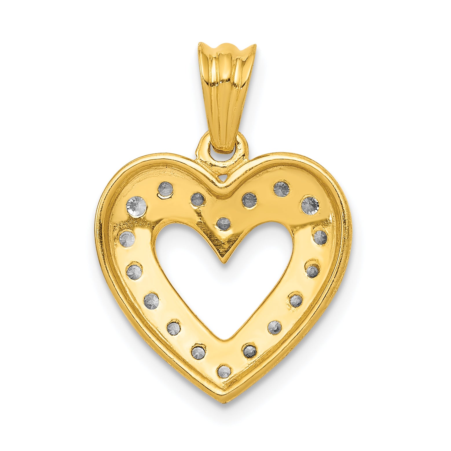 14k 1/4 carat Diamond Heart Pendant
