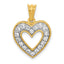 14k 1/4 carat Lab Grown Diamond VS/SI+ G+ Complete Heart Pendant