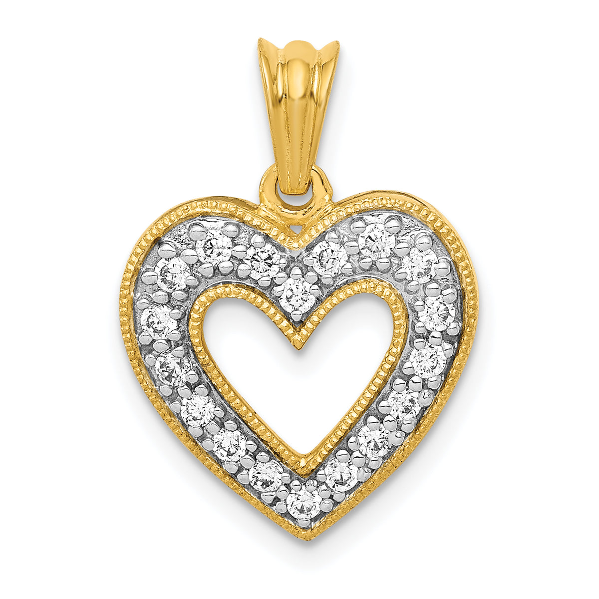 14k 1/4 carat Diamond Heart Pendant