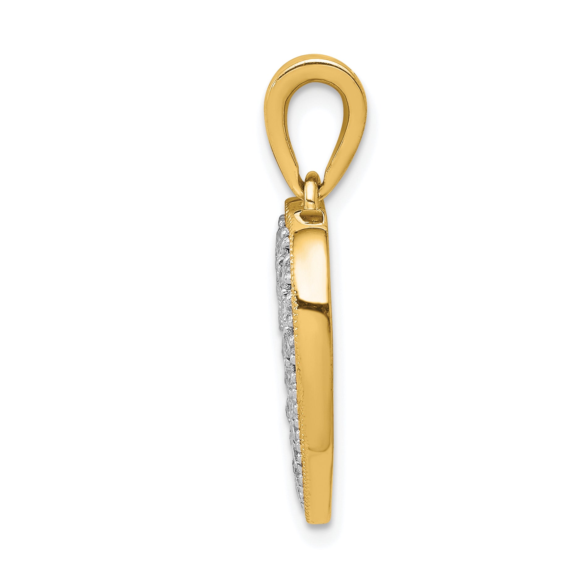 14k 1/3 carat Diamond Heart Pendant Secondary image