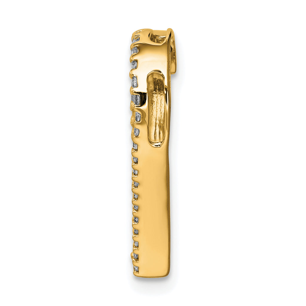 14k 1/6 carat Diamond Heart Chain Slide