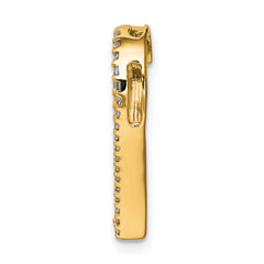 14k 1/6 carat Diamond Heart Chain Slide