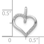 10K White Gold 1/20ct. Diamond Heart Pendant