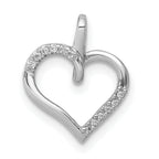10K White Gold 1/20ct. Diamond Heart Pendant