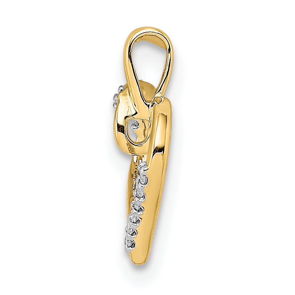 10K Diamond Heart Pendant Secondary image