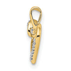 14k 1/20 carat Diamond Heart Pendant