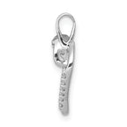 14k White Gold 1/15 carat Diamond Heart Pendant