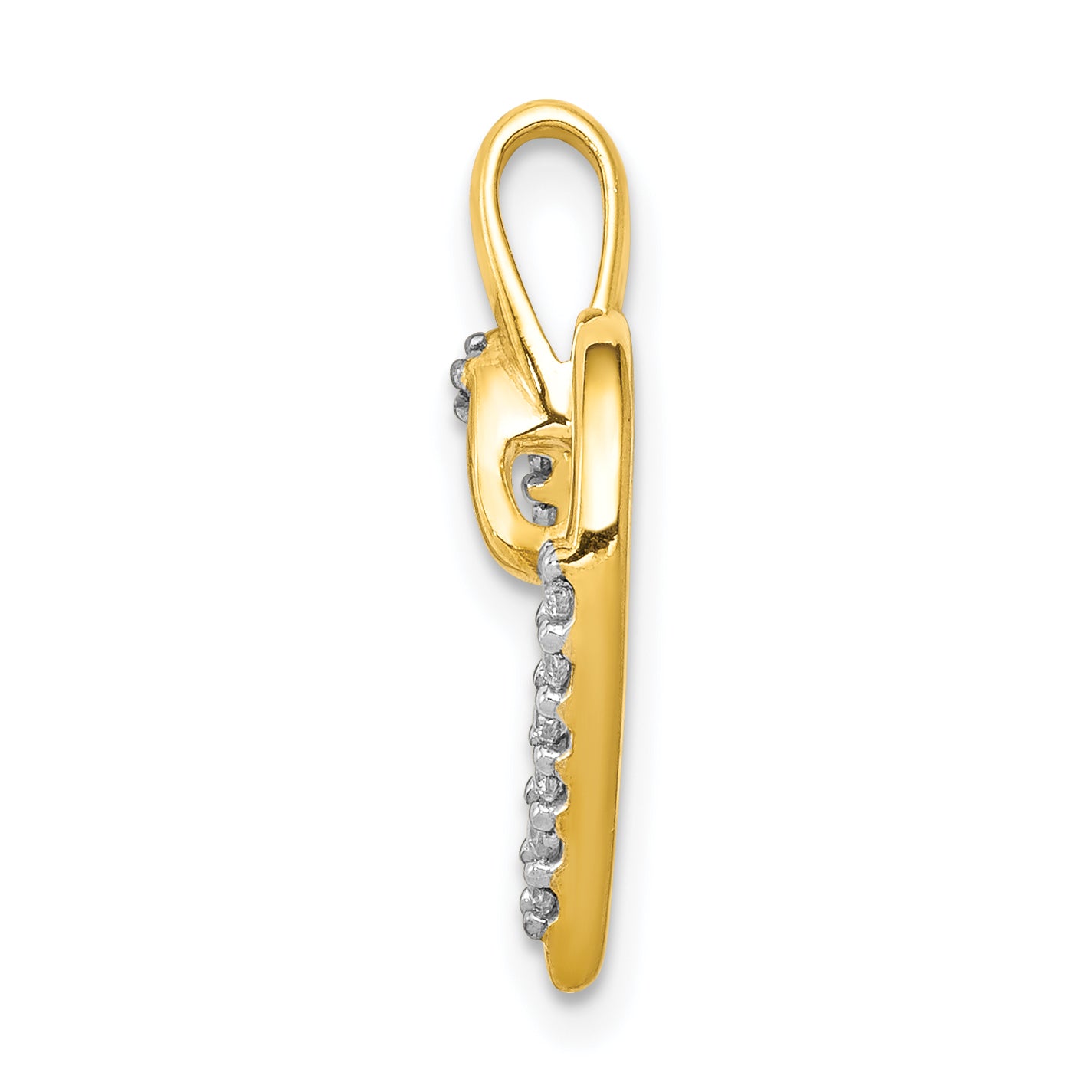 14k 1/10 carat Diamond Heart Pendant