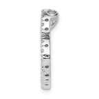 14k White Gold 1/5 carat Lab Grown Diamond VS/SI+ G+ Complete Heart Chain Slide Pendant