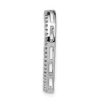 14k White Gold 1/4 carat Diamond Heart Chain Slide